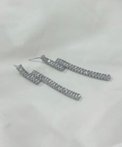 Sparkling Silver Dangle Earrings